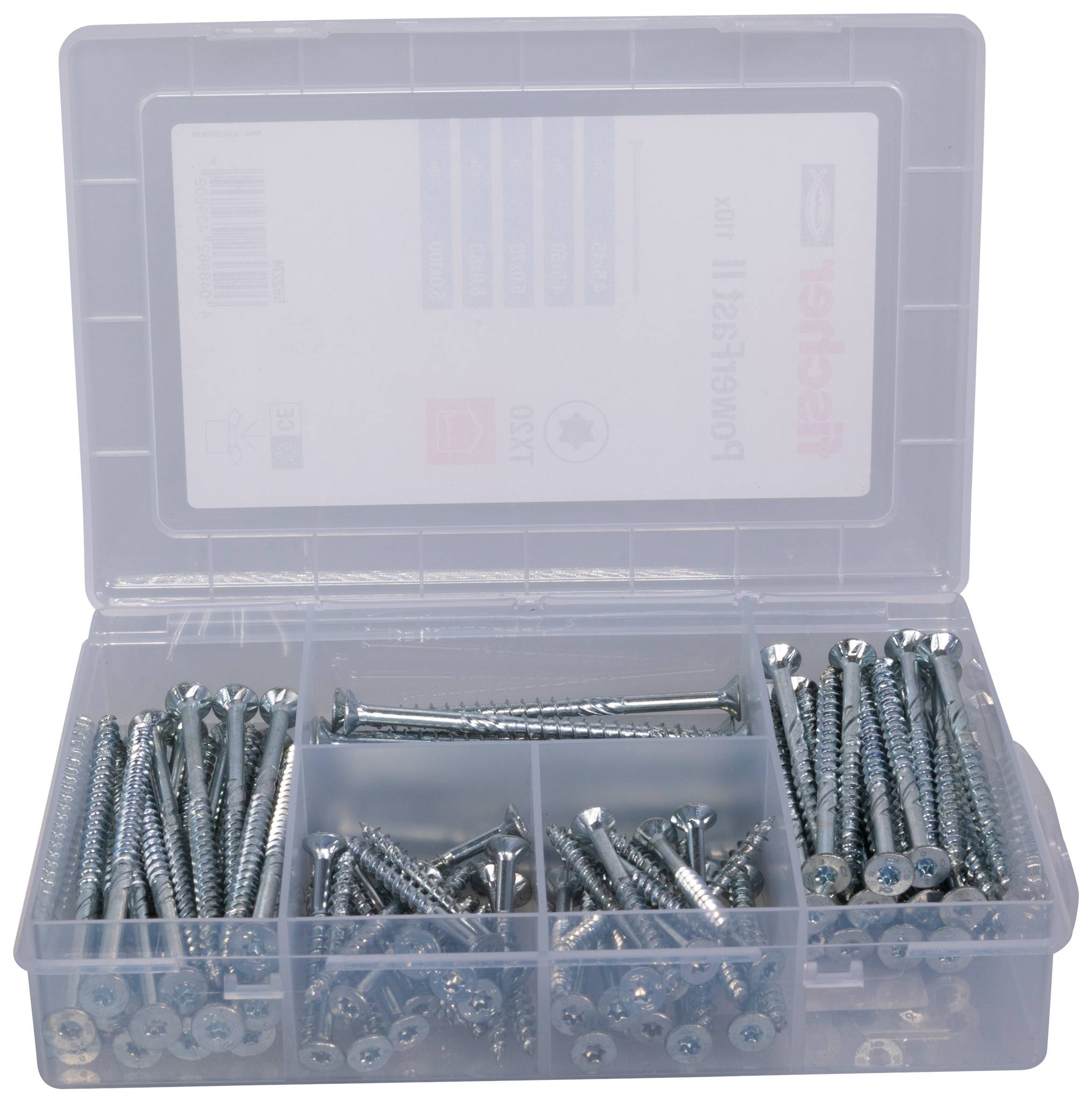 Assortiment de vis pour panneaux d'aggloméré Fischer Meisterbox PowerFast II SK TG TX 562274 acier étamé par galvanisati-3
