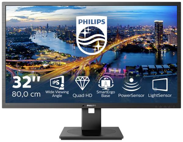 Moniteur LCD Philips 325B1L/00  CEE G (A - G) 81.3 cm 32 pouces  2560 x 1440 pixels 21:9 4 ms HDMI™, USB-A, DisplayPort, USB-C® IPS LCD