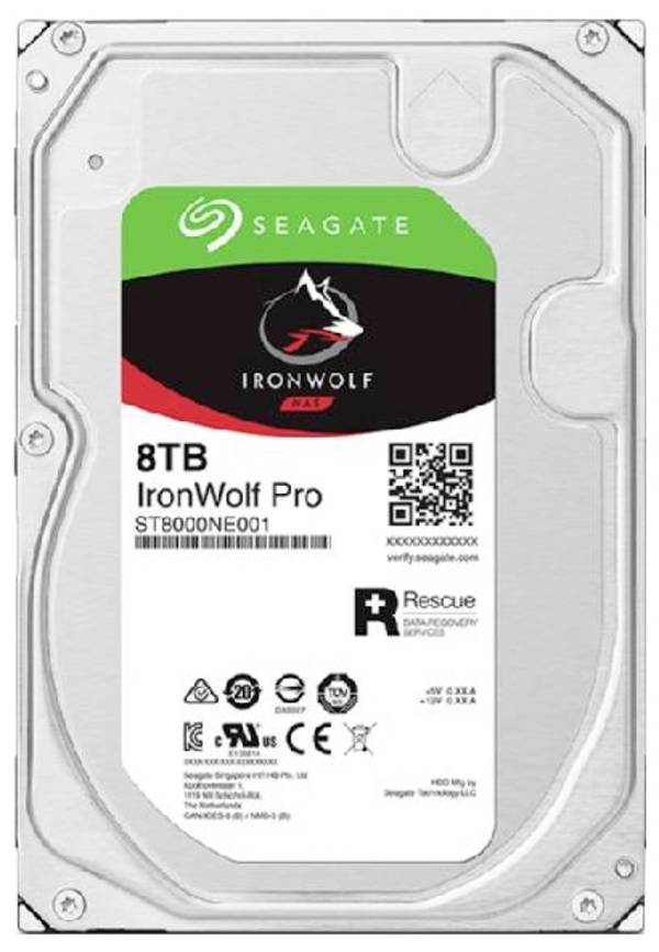 Seagate IronWolf Pro ST8000NT001, 8 To, 7200 tr/min, 256 Mo, 3.5", Série ATA III