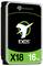 Disque dur Seagate EXOS X18 avec 16 To de stockage, design noir et vert. Principalement utilisé pour le stockage de données en grande quantité.