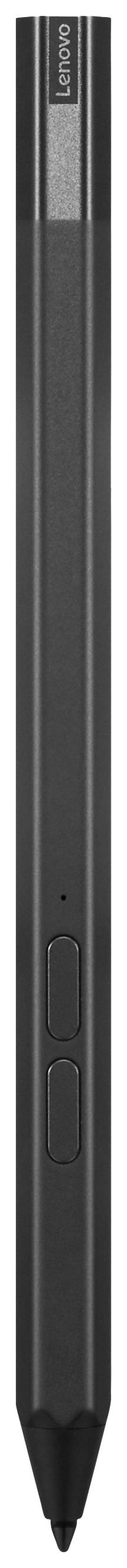 Un stylet numérique noir avec deux boutons, utilisé pour les tablettes et les appareils à écran tactile.