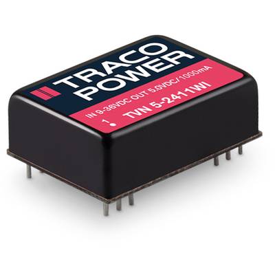   TracoPower  TVN 5-4812WI  Convertisseur CC/CC pour circuits imprimés  48 V/DC  12 V/DC  416 mA  5 W  Nbr. de sorties: 