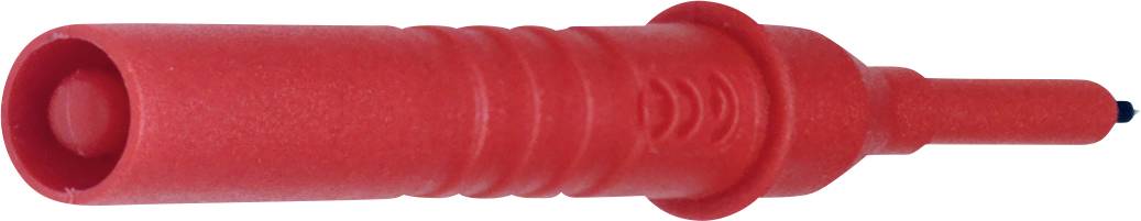 Capuchon de protection rouge pour câbles de mesure électroniques, isolé, avec surface nervurée pour une meilleure prise en main.