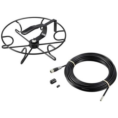 Un kit de correction de pale d'éolienne avec outil de redressage par fil et câble. Comprend un support métallique, un long câble enroulé et un petit adaptateur.