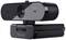 Webcam noire avec logo '2K QHD', montée sur support flexible.