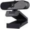 Une webcam noire de la marque Trust avec une résolution HD 1080p, montable sur un moniteur.