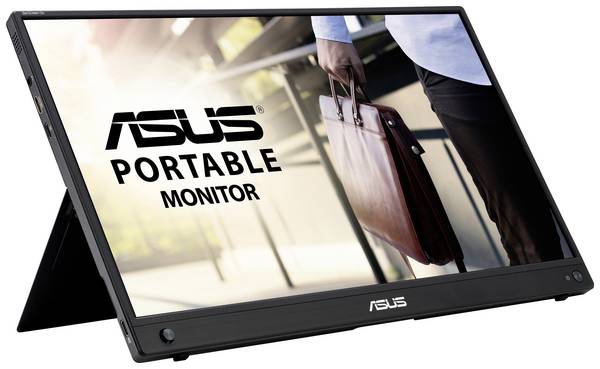 Moniteur LED Asus MB16AWP  CEE C (A - G) 39.6 cm 15.6 pouces  1920 x 1080 pixels 16:9 5 ms USB-C®, Micro HDMI™, prise casque IPS LED