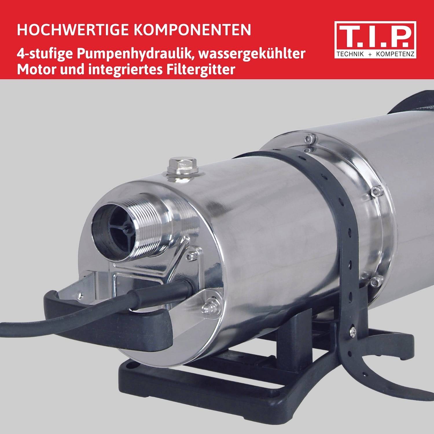 Composants de pompe de haute qualité : Hydraulique de pompe à 4 étages, moteur refroidi à l'eau et filtre performant