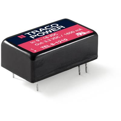   TracoPower  TEL 8-1210  Convertisseur CC/CC pour circuits imprimés  12 V/DC  3.3 V/DC  1.6 A  8 W  Nbr. de sorties: 1 