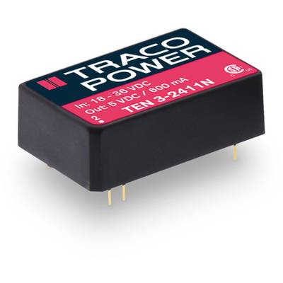   TracoPower  TEN 3-0512N  Convertisseur CC/CC pour circuits imprimés  5 V/DC  12 V/DC  250 mA  3 W  Nbr. de sorties: 1 
