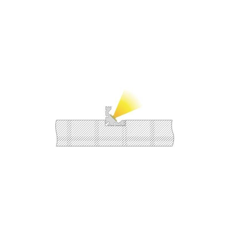 Esquisse d'une vis avec un reflet lumineux jaune dessus, insérée dans un composant gris.