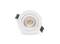 Projecteur LED rond avec contacts accessibles, adapté pour l'installation au plafond ou dans les murs.