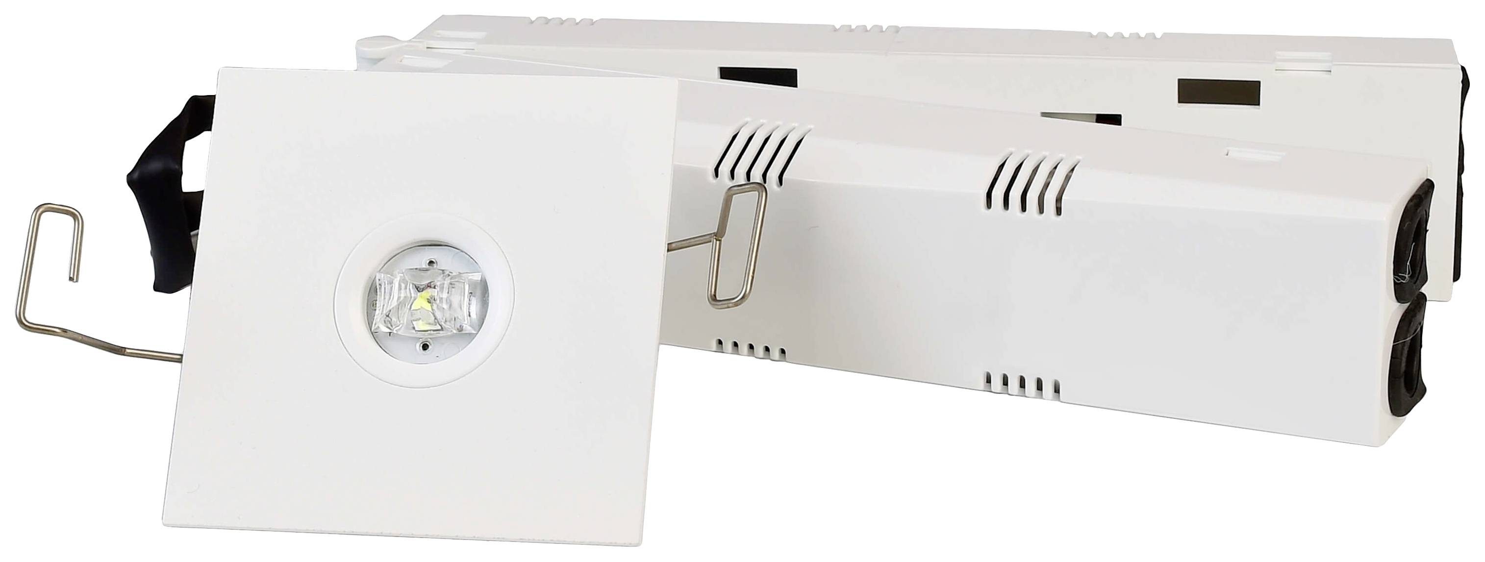 Spot encastrable à LED, de forme rectangulaire, blanc. La lumière joue un rôle important dans l'éclairage d'une pièce.