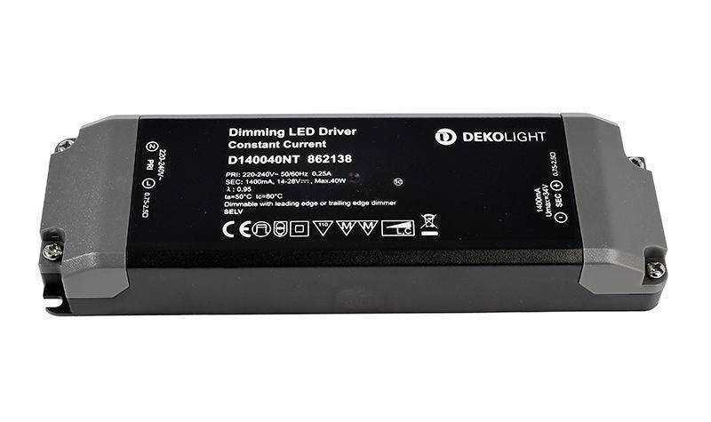Pilote LED dimmable de Dekolight, modèle D10400NT, 923138, offrant un courant constant. Adapté pour 240V AC.