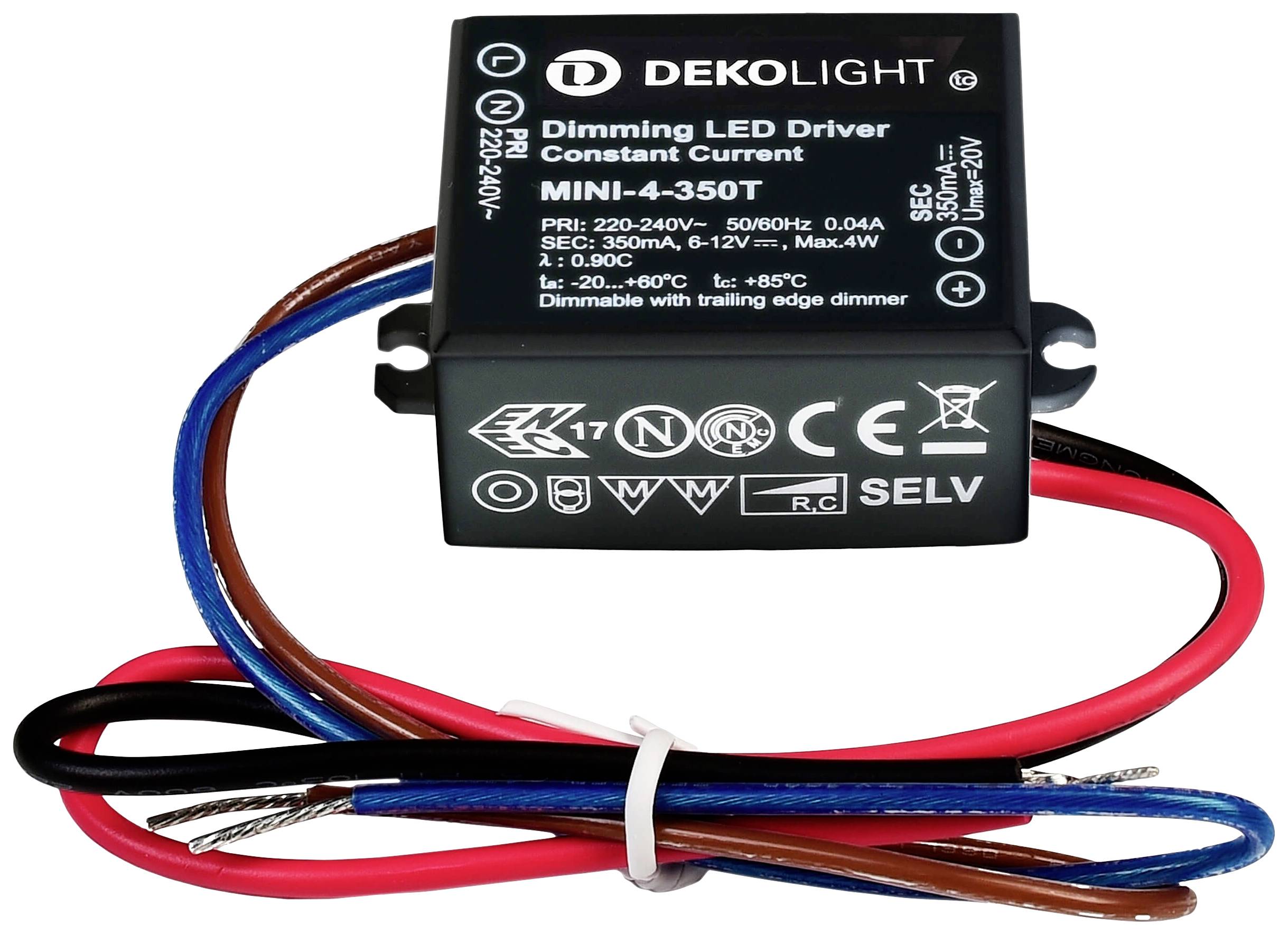 Deko Light MINI, DIM, CC Driver de LED à courant constant 4 W 0.35 A 6 - 12 V/DC 1 pc(s)