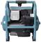 Un compresseur d'air compact avec un boîtier bleu et noir, des cadres de protection robustes et une poignée de transport. Conçu pour les outils pneumatiques.