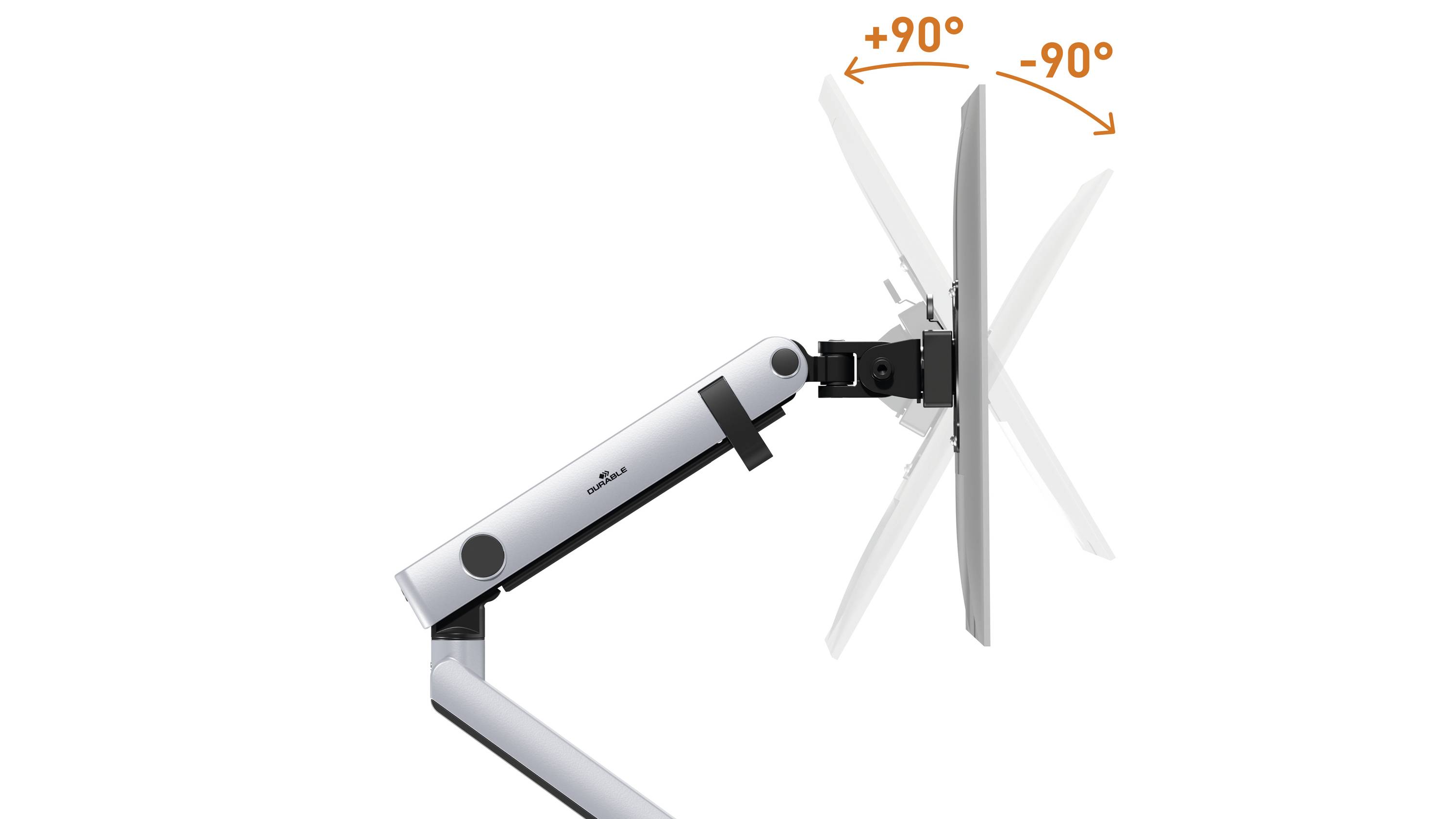 Durable SELECT PLUS Support de table pour écran 1 Écran(s) 81,3 cm (32") argent rotatif, réglable en hauteur, inclinable-7