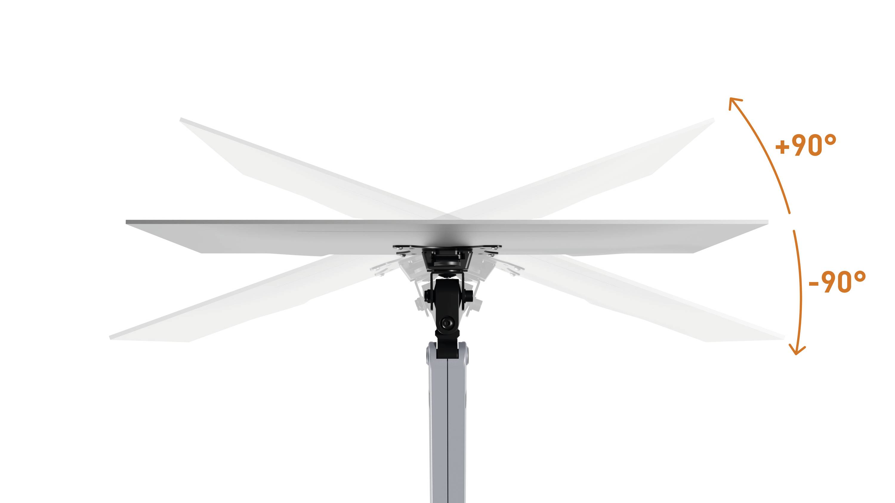 Durable SELECT PLUS Support de table pour écran 1 Écran(s) 81,3 cm (32") argent rotatif, réglable en hauteur, inclinable-8