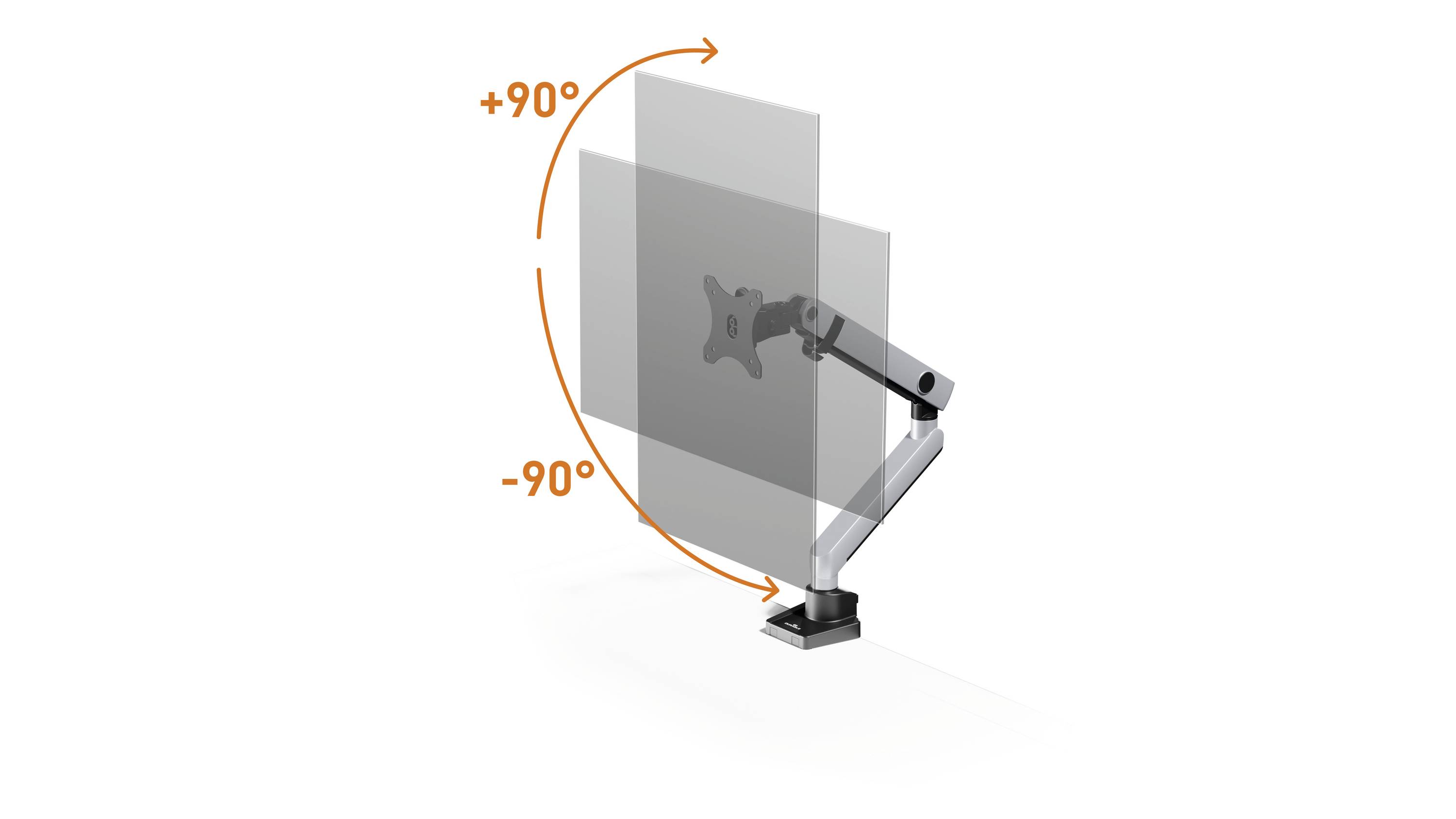 Durable SELECT PLUS Support de table pour écran 1 Écran(s) 81,3 cm (32") argent rotatif, réglable en hauteur, inclinable-9