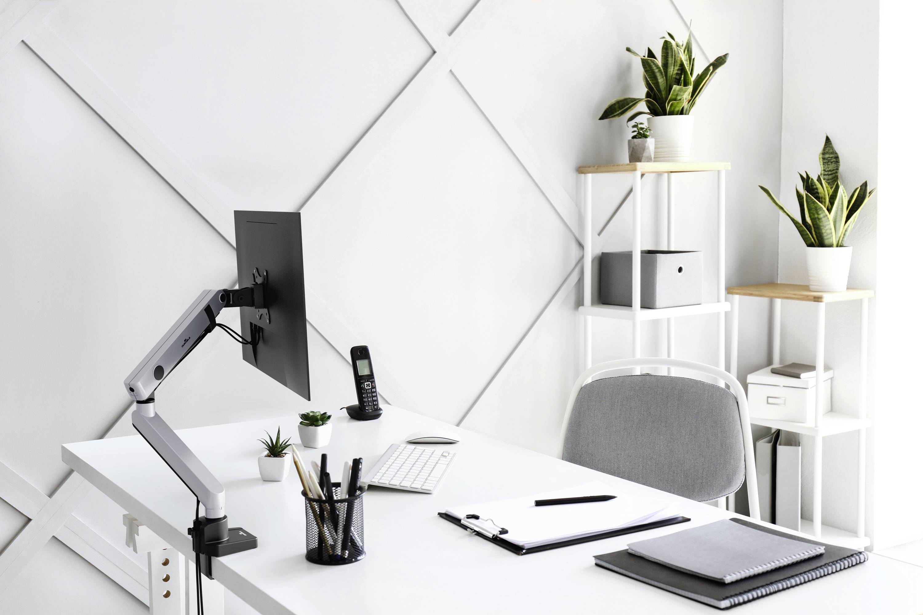 Durable SELECT PLUS Support de table pour écran 1 Écran(s) 81,3 cm (32") argent rotatif, réglable en hauteur, inclinable-6