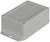 Boîtier rectangulaire gris aux coins arrondis, doté de trous de vis à chaque angle, probablement destiné à des composants électriques.