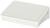 Un support pour ordinateur portable blanc et rectangulaire, à la surface légèrement inclinée, conçu pour un travail ergonomique sur bureau.