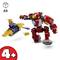 'Ensemble LEGO pour enfants à partir de 4 ans : Robot rouge combattant contre une figurine sur un glisseur jaune. Ensemble comprenant 66 pièces.'