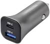VOLTCRAFT CPS-38W/ 2 VC-RA381 Chargeur USB 38 W 1x USB-A, 1x USB-C® argent-noir pour voiture