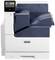 Une imprimante de marque Xerox, modèle VersaLink C7000, de couleur blanc et bleu. Adaptée aux bureaux, avec un panneau de commande multifonctionnel.