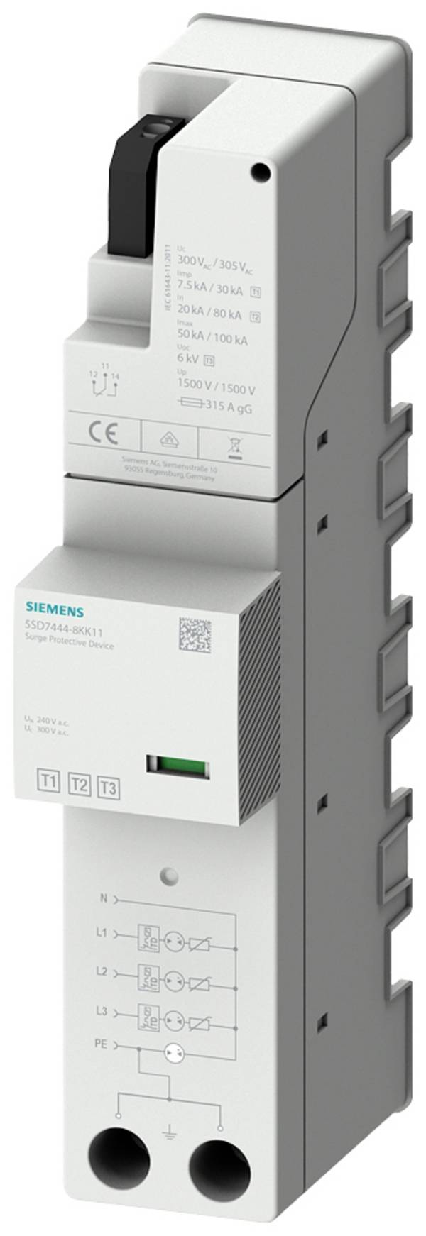 Siemens 5SD74448KK11 5SD7444-8KK11 Limiteur de surtension     1 pc(s)