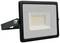 Un projecteur LED rectangulaire avec un cadre en métal noir et deux vis de fixation sur les côtés.
