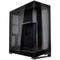 Boîtiers PC transparents avec éclairage RVB. Panneaux latéraux en verre, structure interne visible. Design moderne pour PC gaming.
