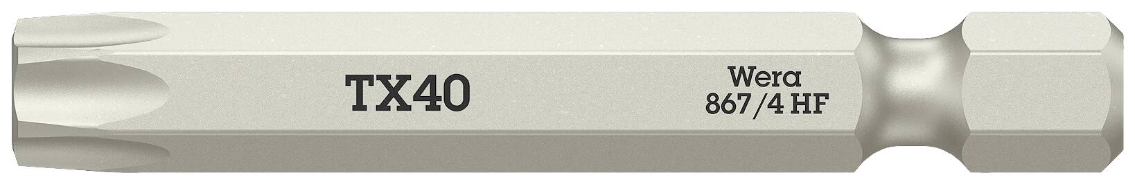 Wera 05060511001 867/4 Embout Torx Propulseur: 1/4" (6.3 mm) Sortie: TORX TX 40 50 mm