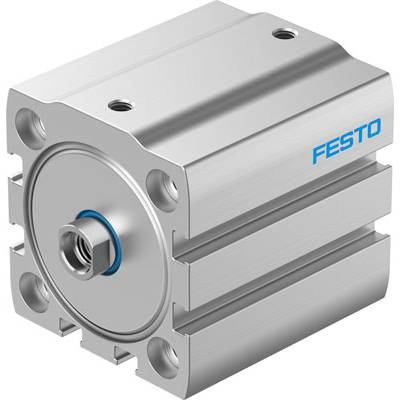Composant métallique cylindrique avec le logo de l'entreprise 'FESTO', quatre trous de montage et un axe cylindrique au centre.