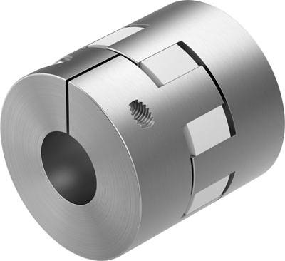 Raccord métallique de forme cylindrique avec alésage, présenté en détail.