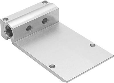 Équerre d'angle métallique avec trous de perçage, pour la fixation ou la liaison de composants.