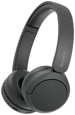 Sony WH-CH520  Micro-casque supra-auriculaire Bluetooth Stereo noir Suppression du bruit du microphone affichage de la charge de la batterie, micro-casque, sonnerie personnalisable, volume réglable, coques pivotantes