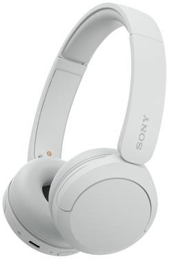 Sony WH-CH520  Micro-casque supra-auriculaire Bluetooth Stereo blanc Suppression du bruit du microphone affichage de la charge de la batterie, micro-casque, sonnerie personnalisable, volume réglable, coques pivotantes