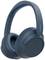 Casque audio over-ear, bleu marine, sans fil.