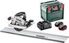 Metabo Set KS 18 LTX 66 BL Set pour scie circulaire portative Profondeur de coupe max. (90°) 66 mm + 2 batteries, + chargeur, rail de guidage inclus, + mallette 18 V