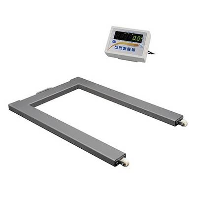 Balance numérique en forme de U avec affichage de commande séparé pour la pesée de palettes ou de chariots.