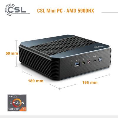 CSL AMD 5900HX / 16GB / 1000 GB M.2 SSD CSL Computer Mini-PC (HTPC