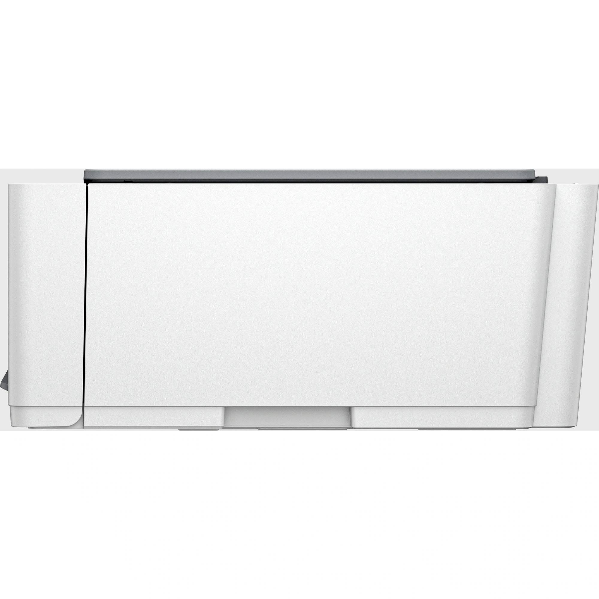 Une imprimante simple, rectangulaire, blanche.