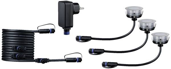 Paulmann 94752 Système d'éclairage Plug&Shine luminaires extérieur montés en saillie LED (kit de base) LED 6 W blanc chaud acier inoxydable
