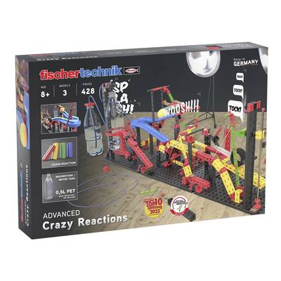 'Fischertechnik Advanced Crazy Reactions' Kit pour enfants à partir de 8 ans. Contient 428 pièces pour des réactions en chaîne passionnantes. Fabriqué en Allemagne.