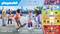 Ensemble de jeu 'Playmobil City Life' avec cinq personnages, accessoires tels que planche à roulettes et microphone. Le design de l'emballage représente une scène urbaine.