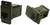 Deux coupleurs réseau noirs CAT.6A côte à côte, adaptés pour les connexions Ethernet. Les deux montrent leurs connexions et leurs possibilités de montage.