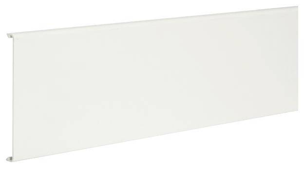 Un panneau blanc, rectangulaire, probablement en plastique, à surface lisse, ne montrant aucun autre détail ou inscription.