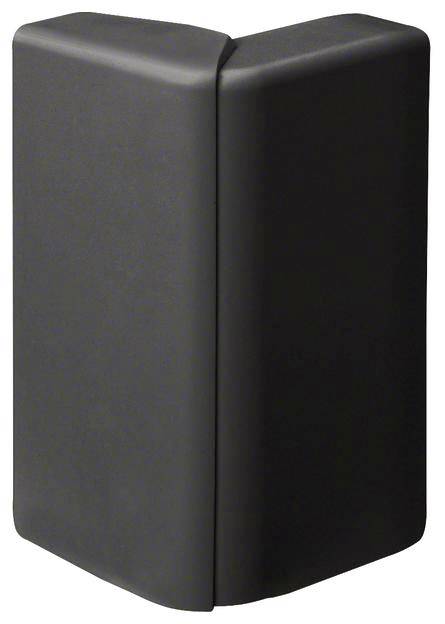Coin de protection noir en plastique, coudé, pour meubles ou murs, protège contre les chocs et les rayures.