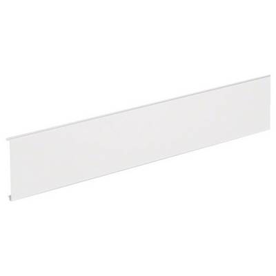 Un objet rectangulaire blanc en plastique à surface lisse, probablement un cache ou une cornière.